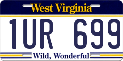 WV license plate 1UR699