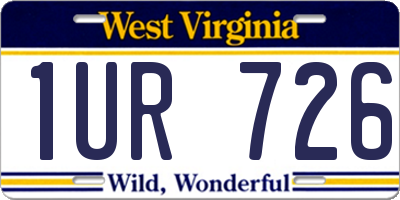 WV license plate 1UR726