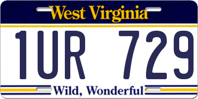 WV license plate 1UR729