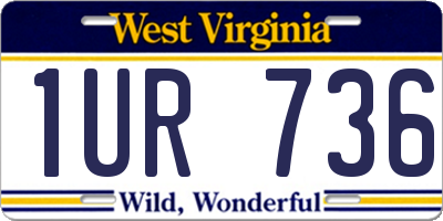 WV license plate 1UR736