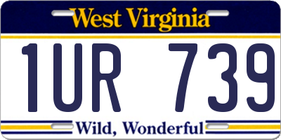 WV license plate 1UR739