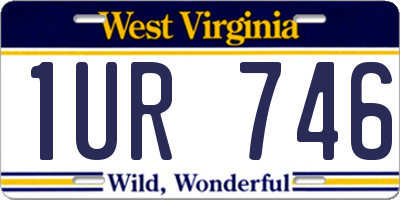 WV license plate 1UR746