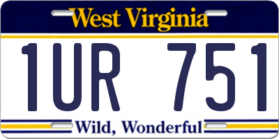 WV license plate 1UR751