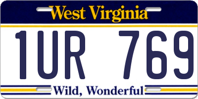 WV license plate 1UR769