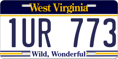 WV license plate 1UR773