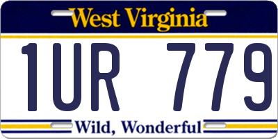 WV license plate 1UR779