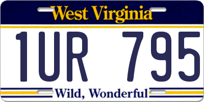WV license plate 1UR795