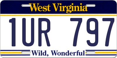 WV license plate 1UR797