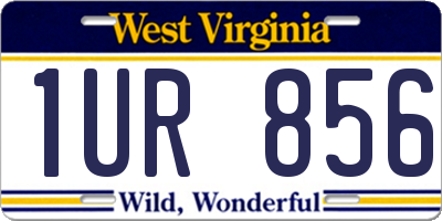 WV license plate 1UR856