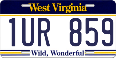 WV license plate 1UR859