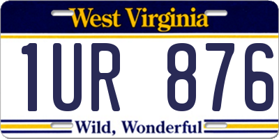 WV license plate 1UR876