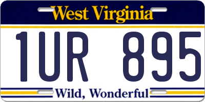 WV license plate 1UR895