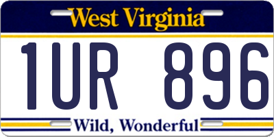 WV license plate 1UR896