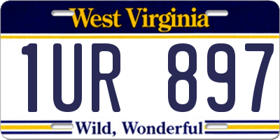 WV license plate 1UR897