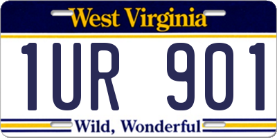 WV license plate 1UR901