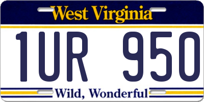 WV license plate 1UR950
