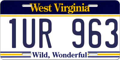 WV license plate 1UR963