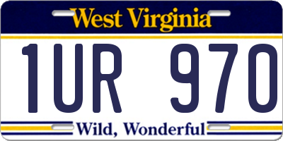 WV license plate 1UR970