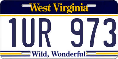 WV license plate 1UR973