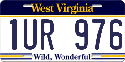 WV license plate 1UR976