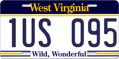 WV license plate 1US095