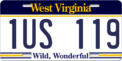 WV license plate 1US119