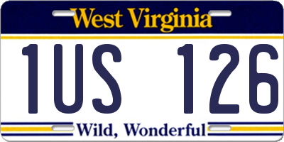 WV license plate 1US126