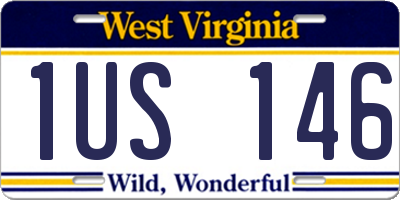 WV license plate 1US146