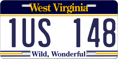 WV license plate 1US148