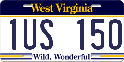 WV license plate 1US150