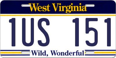 WV license plate 1US151