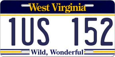 WV license plate 1US152