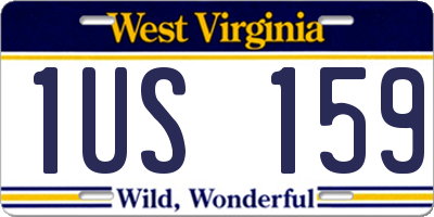 WV license plate 1US159
