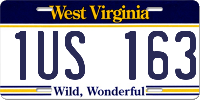 WV license plate 1US163