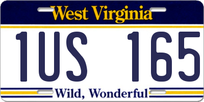 WV license plate 1US165