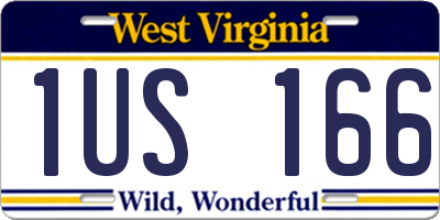 WV license plate 1US166