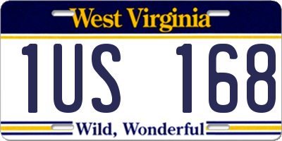 WV license plate 1US168