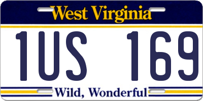 WV license plate 1US169