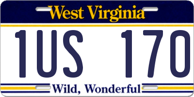 WV license plate 1US170
