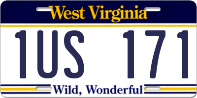 WV license plate 1US171