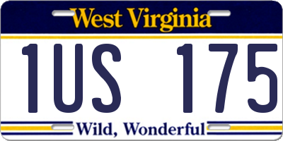 WV license plate 1US175