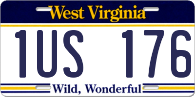 WV license plate 1US176