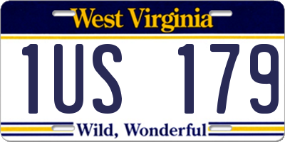 WV license plate 1US179
