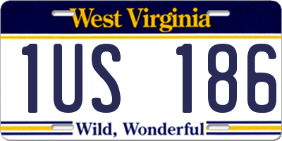 WV license plate 1US186