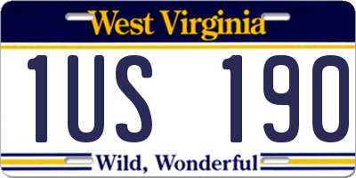 WV license plate 1US190