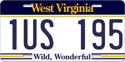 WV license plate 1US195