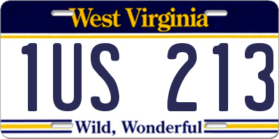 WV license plate 1US213