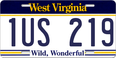 WV license plate 1US219