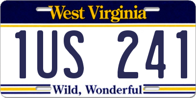 WV license plate 1US241