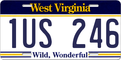 WV license plate 1US246